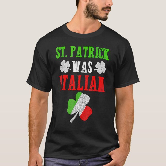 Camiseta Patrick era Rua italiana, dia de Patrick, Gi engra (Frente)