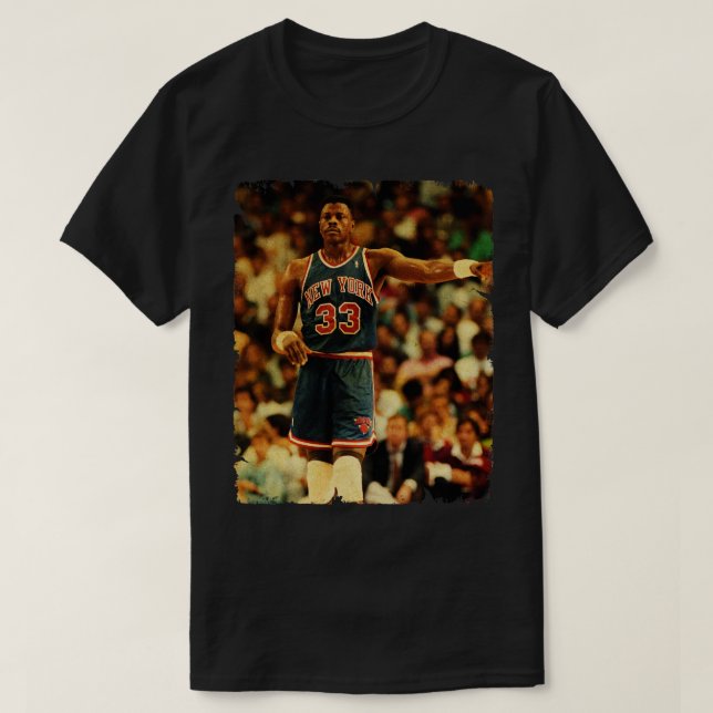 Camiseta Patrick Ewing Vintage Design De Basquete (Frente do Design)