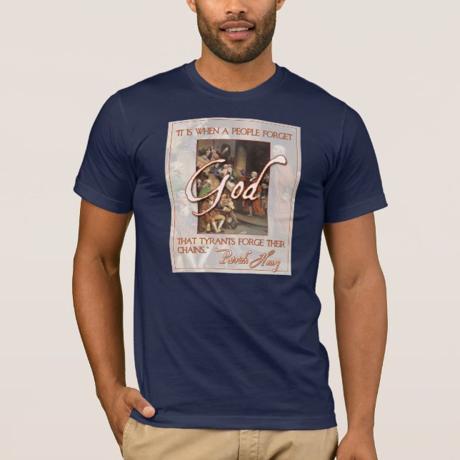 Camiseta Patrick Henry:  Quando as pessoas esquecerem o (Frente)