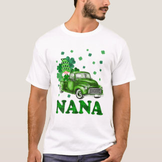 Camiseta Patricks Day Gnome Nana Xadrez