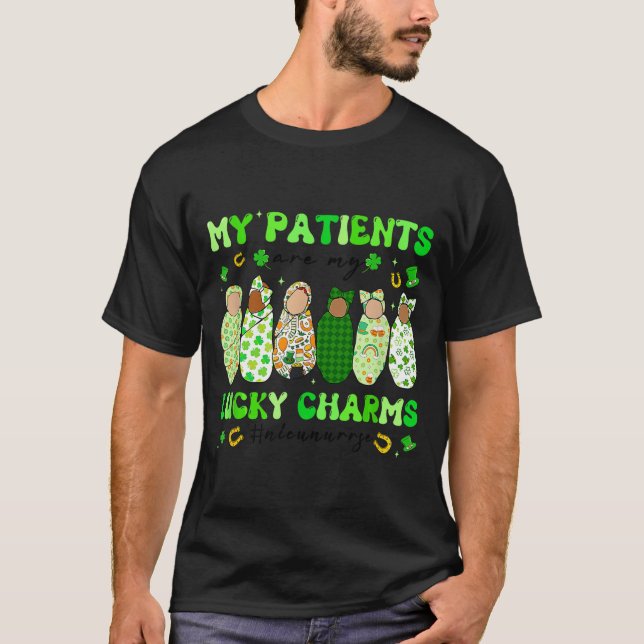 Camiseta Patrick's Day Nurse My Patients Are My Lucky Nicu  (Frente)