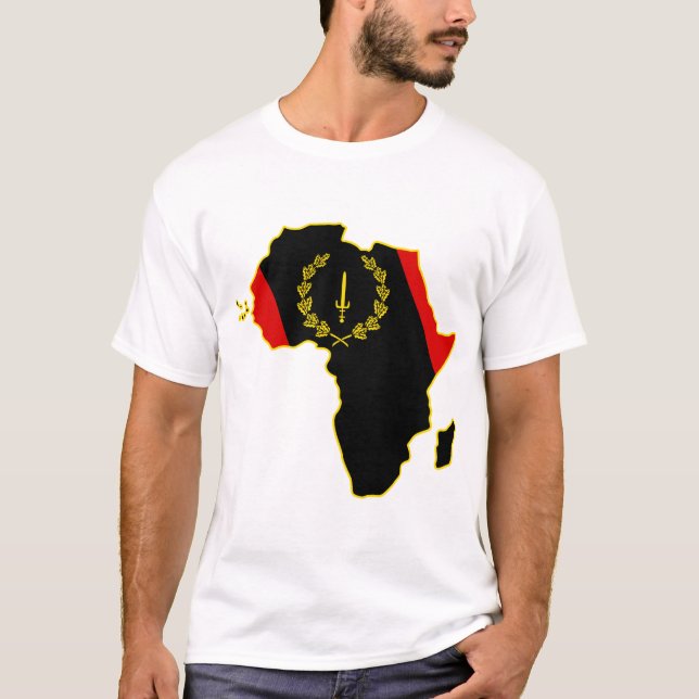 Camiseta Patrimônio Africano Americano Bandeira Negra Ameri (Frente)