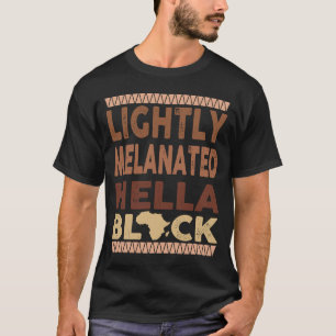 Camiseta Patrimônio Africano Hella Black Melanated Black Hi