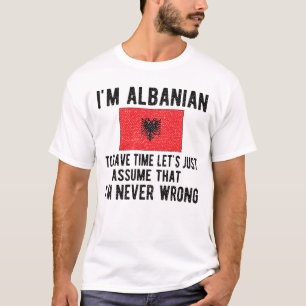 Camiseta Patrimônio Albanês Albânia Raia Bandeira Albanesa
