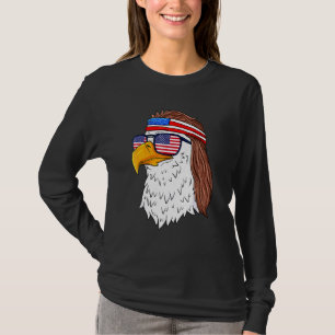 Camiseta Patrimônio Americano Bald Eagle Mullet 4 De Julho