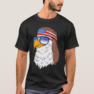 Camiseta Patrimônio Americano Bald Eagle Mullet 4 De Julho