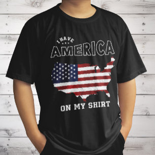 Camiseta Patrimônio Americano, Bandeira Americana, Tenho A 