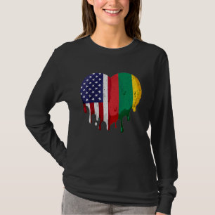 Camiseta Patrimônio Americano lituano Mês Lituânia Bandeira