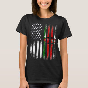 Camiseta Patrimônio Americano Queniano Mês Patriota do Quên