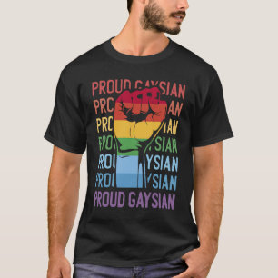 Camiseta Patrimônio Asiático Orgulho gay Gaysiano Orgulhoso