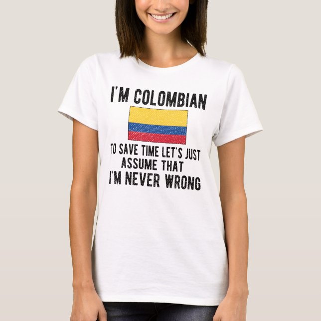 Camiseta Patrimônio colombiano Colômbia Roota Bandeira Colo (Frente)