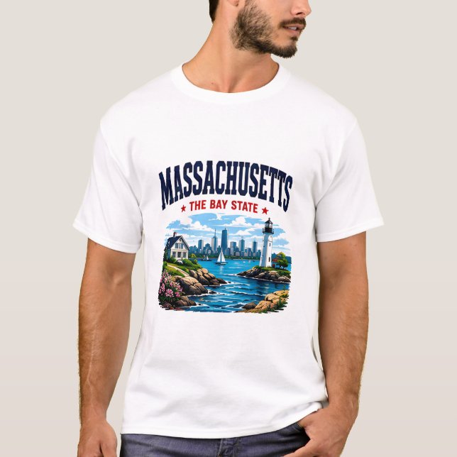 Camiseta Patrimônio Costeiro de Massachusetts (Frente)