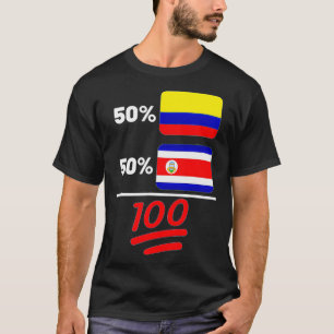 Camiseta Patrimônio Da Bandeira Da Costa Rica Mais Colombia
