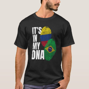 Camiseta Patrimônio da Bandeira da Mistura de DNA Brasileir