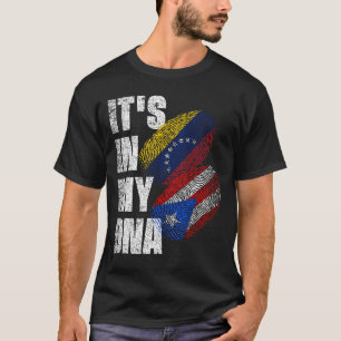 Camiseta Patrimônio Da Bandeira Da Venezuela E Do Boricua