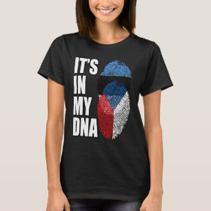 Camiseta Patrimônio Da Bandeira Do ADN Da Mistura Checa E E