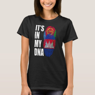 Camiseta Patrimônio Da Bandeira Do ADN Do Camboja E Da Erit