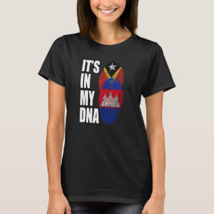 Camiseta Patrimônio Da Bandeira Do ADN Do Camboja E Da Mist