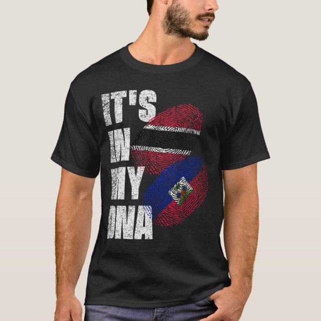 Camiseta Patrimônio Da Bandeira Do DNA De Mistura Trinidadi (Frente)