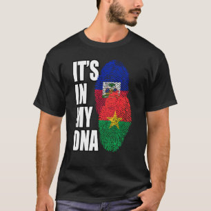 Camiseta Patrimônio Da Bandeira Do Dna Do Haitiano E Burkin