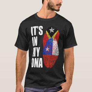 Camiseta Patrimônio Da Bandeira Do DNA Mistura Chileno E Ti
