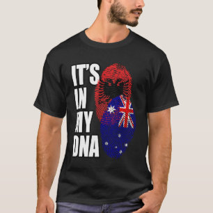Camiseta Patrimônio Da Bandeira Do DNA Mix Albanês E Austra