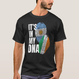 Camiseta Patrimônio Da Bandeira Do DNA Mix Da Argentina E D