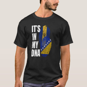 Camiseta Patrimônio Da Bandeira Do DNA Mix Da Bósnia E Do B