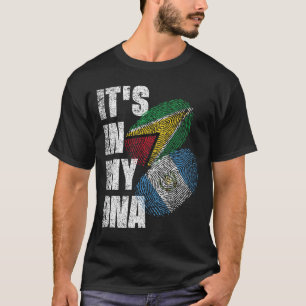 Camiseta Patrimônio Da Bandeira Do DNA Mix Da Guatemala E D