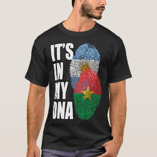 Camiseta Patrimônio Da Bandeira Do DNA Mix Do Argentino E B