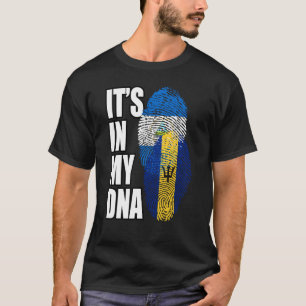 Camiseta Patrimônio Da Bandeira Do Dna Mix Do Barbade E Da 