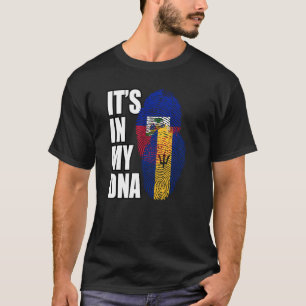 Camiseta Patrimônio Da Bandeira Do DNA Mix Do Barbade E Do