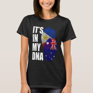 Camiseta Patrimônio Da Bandeira Do DNA Mix Filipino E Austr