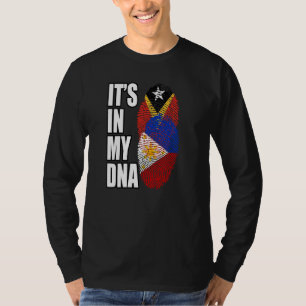 Camiseta Patrimônio Da Bandeira Do DNA Mix Filipino E Timor