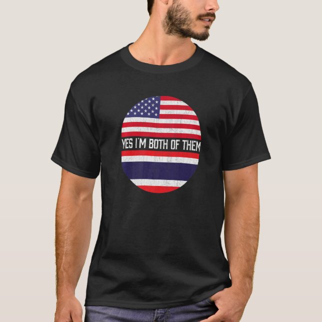 Camiseta Patrimônio Da Família Da Bandeira Americana Metade (Frente)