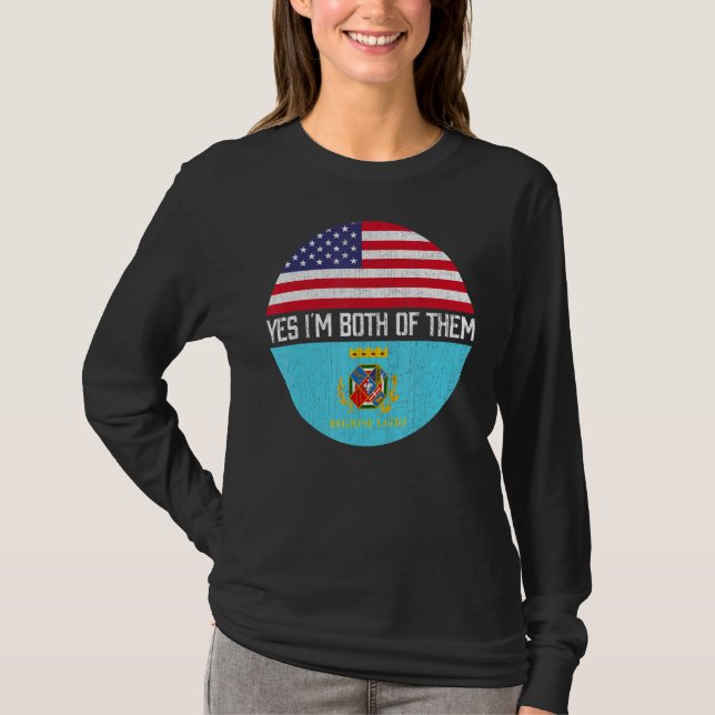 Camiseta Patrimônio Da Família De Bandeiras Da Região Ameri (Frente)