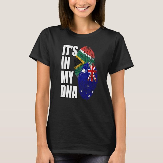 Camiseta Patrimônio Da Herança Do DNA Mix Da África Do Sul  (Frente)