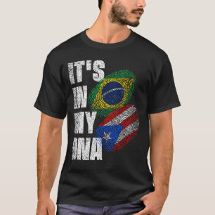 Camiseta Patrimônio Da Herança Do DNA Mix Do Brasil E Do Po