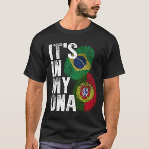 Camiseta Patrimônio Da Herança Do DNA Mix Português E Brasi