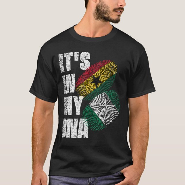 Camiseta Patrimônio Da Marca De DNA Mistura Nigeriana E Gan (Frente)