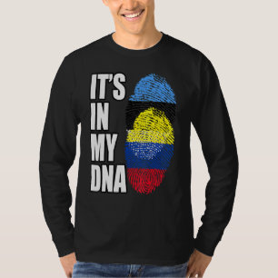 Camiseta Patrimônio De Bandeira De DNA Mistos Da Colômbia E