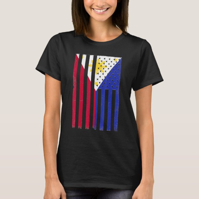 Camiseta Patrimônio Descendente Filipino Raízes Filipinas B (Frente)