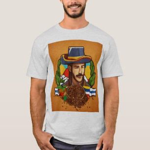 Camiseta Patrimônio do Café Colombiano: Design Colorido de