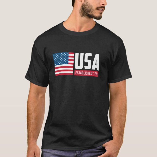 Camiseta Patrimônio do Dia Memorial da América Fã dos EUA E (Frente)