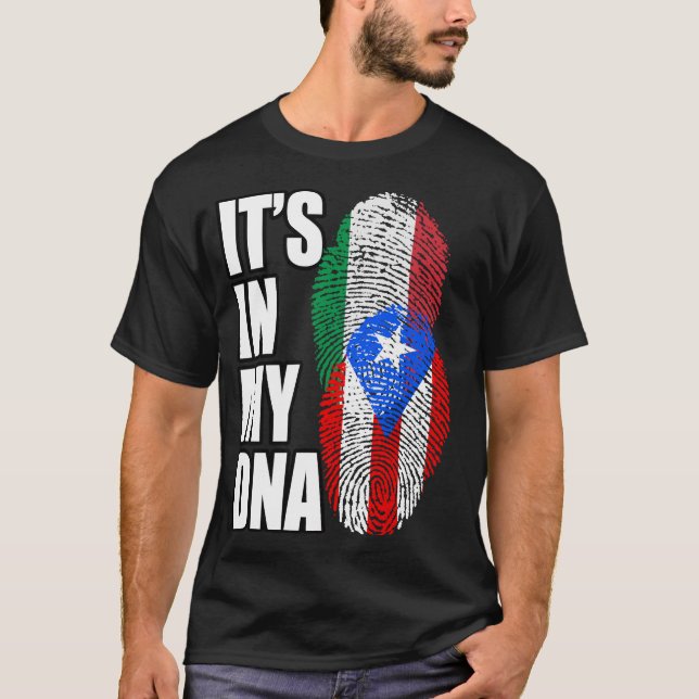 Camiseta Patrimônio Do DNA Mix, Italiano E Porto-Riquino (Frente)