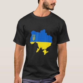 Camiseta Patrimônio do Emblema da Bandeira da Ucrânia