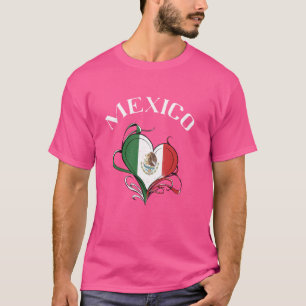 Camiseta Patrimônio do México Bandeira Mexicana Raízes Espa
