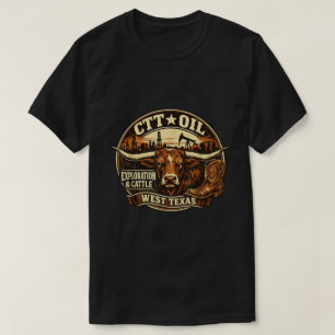Camiseta Patrimônio do Petróleo de Gado do Oeste do Texas