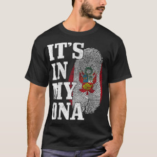 Camiseta Patrimônio Dominicano E Mexicano Sinalizador DNA H