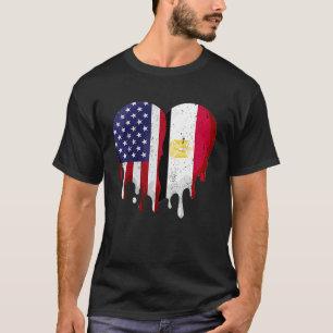 Camiseta Patrimônio Egípcio Americano Mês de Bandeira do Eg